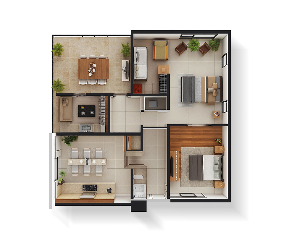 Planta 3D - Ajude o cliente a visualizar antes mesmo da visita